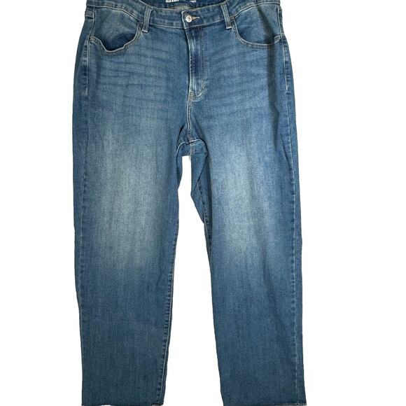 Old Navy Denim - Old Navy High Rise Loose Blue Jeans Straight Leg Size 16